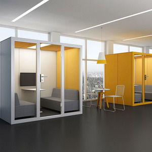 Sang Trọng Hiện Đại Đúc Sẵn Văn Phòng Vỏ Cách Âm Ảnh Gian Hàng & Máy Trạm Bàn Phân Vùng Ngoài Trời Sử Dụng - Product Image 5