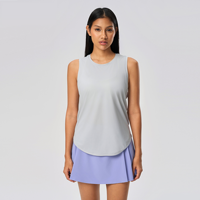 Top Deportivo de Yoga para Mujer, de Secado Rápido, Transpirable, Holgado, Sin Mangas, para Gimnasio, Entrenamiento, Venta al Por Mayor