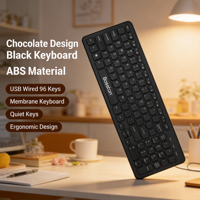 Clavier K520 fin, touches style chocolat, 96 touches, connexion filaire USB, prix de gros du fabricant