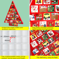 Vente en gros usine : Boîte vide de calendrier de l'Avent de Noël en carton, boîte mystère à ouverture aléatoire pour compte à rebours de 24 jours, pour jouets, bonbons et chocolats