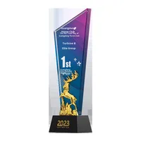 Trofeo Deportivo Ecológico de Cristal de Vidrio Coloreado con Grabado en Relieve e Impresión Tipográfica para Recuerdos de Boda y Regalos para la Fiesta Nupcial