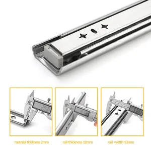 Nhà Máy Tùy Chỉnh Overtravel Công Nghiệp Nhiệm Vụ Nặng Nề Ngăn Kéo Trượt 2.0Mm Độ Dày Cho RV Giải Trí Hộp Công Cụ Mở Rộng Nền Tảng - Product Image 5