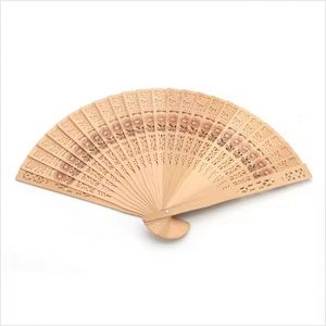 Éventails pliants en bambou sculpté, personnalisés, en bois, pour mariage - Product Image 2