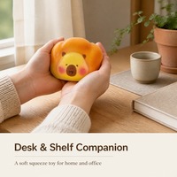 En gros Squishy Kawaii Capybara Pain en PU à remontée lente, Jouet anti-stress et sensoriel pour enfants, Cadeau