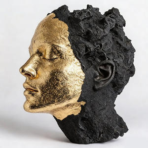 Statuette in Resina Personalizzate, <span class=keywords><strong>Scultura</strong></span> Moderna con Volto Femminile in Stile Greco per Decorazione d'<span class=keywords><strong>Arte</strong></span> in Soggiorno e Ufficio - Product Image 1