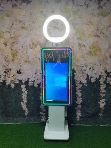 Coque de photomaton miroir intelligente 21,5/32 pouces avec support d'imprimante, machine portable pour photomaton de mariage - Product Image 2