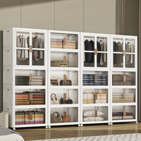 Contenedor Plegable Boîte de rangement pour drap de lit Organisateur Multifonctionnel Armoire pliante en plastique pour vêtements Pliable