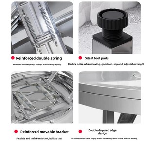 304 dày thép không gỉ thiết kế hiện đại hình tròn 2 chỗ ngồi có thể gập lại bàn ăn cho nhà & nhà hàng sử dụng - Product Image 4