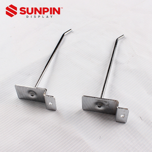 Double Tiers Factory Silver Metal <strong>Pegboard</strong> <strong>Display</strong> Peg <strong>Hooks</strong> for Perforated Panel - Product Image 3