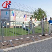 Barreras de Seguridad Portátiles Personalizadas, Galvanizadas, Resistentes a la Oxidación, de Hierro para Carreteras, Valla de Control de Multitudes de Metal para Tráfico con Patas Planas