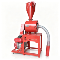 Moulin à maïs multifonctionnel portable TX à essence pour l'alimentation du bétail, broyeur de céréales auto-amorçant, machine à moudre la farine