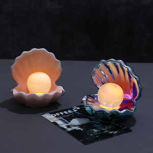 Yuxing Ceramic Seashell Jewelry Box With Led <b>Light</b> For Bedroom Decorative Storage - Product Image 1