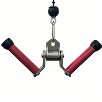 Poignée triceps multi-fonctions pivotante en V, fixation de câble robuste, barre ergonomique antidérapante pour tirage latéral