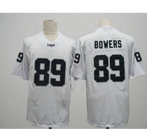 2025/26 Haute Qualité <span class=keywords><strong>Pas</strong></span> <span class=keywords><strong>Cher</strong></span> # 98 Crosby # 2 Jeanty # 89 Maillots brodés des Raiders <span class=keywords><strong>de</strong></span> Las Vegas pour hommes Bowers pour le football - Product Image 3