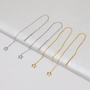 Boucles d'oreilles en argent S925 pour femme, simples, avec 8-9 perles, accessoires de bricolage, semi-finis, 1060 composants de bijoux, personnalités - Product Image 1