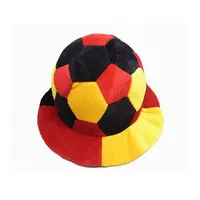 WM2022เยอรมนีพัดลมลูกฟุตบอลรูปร่างเยอรมันสนับสนุนโพลีเอสเตอร์หมวกฟุตบอล