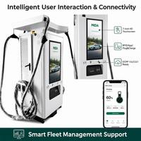 Station de recharge rapide DC 120kW 320kW 480kW 4 pistes pour véhicules électriques, compatible CCS1 CCS2 GBT NACS CHAdeMO Type 2