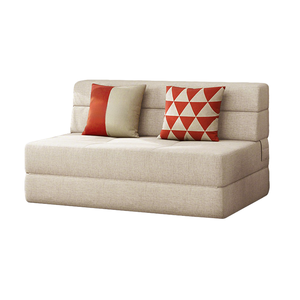 Canapé-lit rectangulaire moderne extensible, mobilier inclinable doux pour salon, chambre, hôtel, pliable en tissu pour appartements - Product Image 1