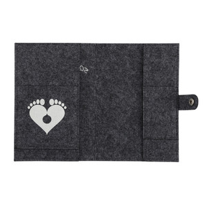 Bordar de pies de bebé madre pasaporte titular de registro cubierta de fieltro suave de documento soporte para mutterpass Ultrasonido - Product Image 3