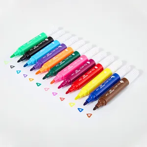 Нетоксичный двойной маркер для акварельной ручки 12 видов цветов одной головке с моющейся ручкой, пишущая другая с функцией штампа
