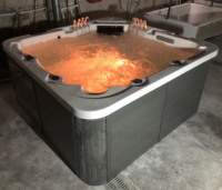 Tube chaud de luxe pour spa et piscine extérieure pas cher Jacuzzier Tube d'hydromassage de haute qualité avec lumières LED à bulles Balboa