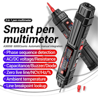 A3005B 6000 Compteur Multimètre Stylo Détecteur de Séquence de Phase Compteur de Tension AC/DC Ohm Temp Diode Outils d'Électricien