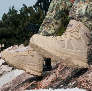 DFB1106 Khaki Brown Stock Security Men Training <b>Boots</b> <b>Hiking</b> Mountain <b>Boots</b> - Product Image 4