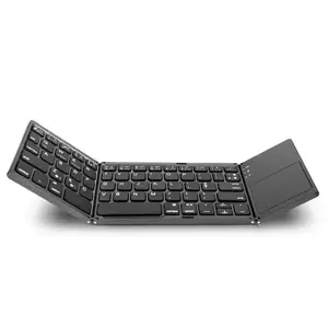 Teclado inalámbrico plegable para PC, tableta, teléfono, teclado multiusos, tamaño mini, plegable, uso diario, con panel táctil