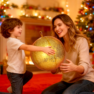 Vàng sáng bóng lưới PVC tắm đồ chơi trang trí Inflatable khổng lồ giáng sinh Glow bóng - Product Image 4