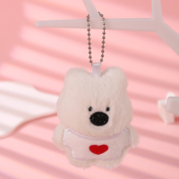 Adorables Breloques Cartoon : Accessoires de Sac Doux et Moelleux Indispensables, Porte-clés Ours en Peluche Marron 3D Tendance, Écologiques et Mignons