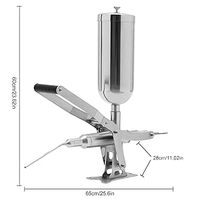 Machine à snacks en acier inoxydable 5L, petite machine manuelle de remplissage de crème haute précision, remplisseur de churros, emballage en pot en bois, garantie 1 an