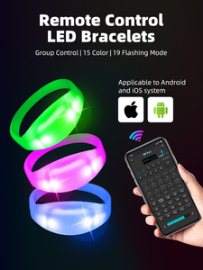 <span class=keywords><strong>DMX</strong></span> kiểm soát Led dây đeo cổ tay tổ chức sự kiện Vòng đeo tay Neon silicon âm nhạc kích hoạt có thể điều chỉnh 4 sáng LED bên giải trí - Product Image 5