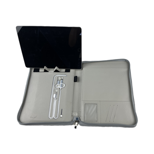 Porte-documents de voyage professionnel A5 personnalisé avec logo, <span class=keywords><strong>rechargeable</strong></span>, 100 feuilles, fermeture éclair, organiseur de documents - Product Image 2