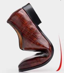 Zapatos informales de cuero para hombre, talla grande, suela gruesa, para correr a diario, puntiagudos a la moda - Product Image 6