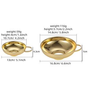 Entonnoir à large ouverture en acier inoxydable Buytuy pour la cuisine, pour le transfert de confiture, de vinaigrette, avec poignée, compatible lave-vaisselle - Product Image 5