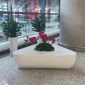 เก้าอี้ที่นั่งกระถางดอกไม้ทำจากไฟเบอร์กลาสสามเหลี่ยม Y096กระถางต้นไม้ในร่มเฟอร์นิเจอร์โซฟาสำหรับพักผ่อนแบบทันสมัยทนทานเก้าอี้โรงแรม - Product Image 2