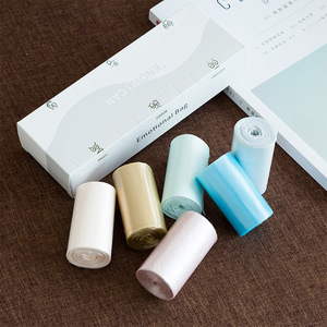 Disposable Flat Mouth Trash Bags S Size Thickened Desktop Garbage Bags For Small <b>Bin</b> Use Colorful Snack Bag Style - Product Image 2