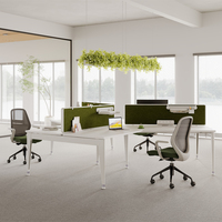 Ensemble de table et de chaises de conférence intelligentes au design moderne OMNI, système de table à plateau rabattable collaboratif pour salle de réunion