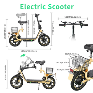 Trottinette 500W avec siège, 48V 13Ah pliable pour trajets quotidiens, en stock, vente en gros, M5ELITE EEC - Product Image 4