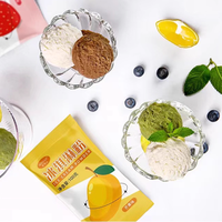 Poudre de crème glacée dure pour la fabrication de glaces maison, saveurs café et thé, emballage en sachet