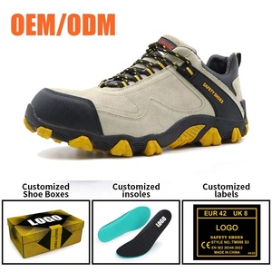 Chaussures de sécurité pour hommes, antidérapantes, résistantes à l'huile et aux acides, semelle en caoutchouc souple, doublure en cuir, embout en acier, anti-perforation, mode, randonnée, sport - Product Image 4
