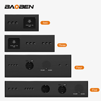 BAOBEN Interrupteur à bouton-poussoir en acier inoxydable brossé, prise de courant multifonctionnelle, convient à un usage domestique.