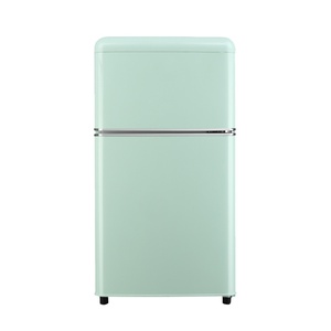 Réfrigérateur à double porte de style rétro 88L avec congélateur supérieur pour la maison - Product Image 1