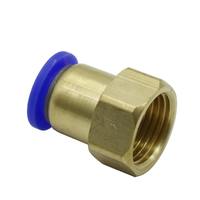 Conector Neumático para Jardín, Accesorios de 6/8/10/12 mm a Rosca Hembra de 1/8", 3/8", 1/2", 1/4", Conector Rápido Recto para Manguera de Aire