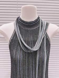 Nuovo Arrivo 2026: <span class=keywords><strong>Abito</strong></span> <span class=keywords><strong>Estivo</strong></span> da <span class=keywords><strong>Donna</strong></span> in Maglia, Stile Francese Romantico, Elegante a Righe, Vestito <span class=keywords><strong>Midi</strong></span> Casual con Volant - Product Image 5