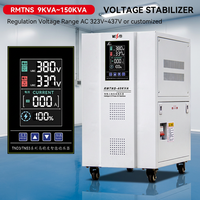Régulateur de tension stabilisateur triphasé 15KVA/12KW 380V AVR RHTNS en cuivre pur pour usage industriel 50Hz/60Hz