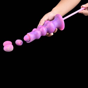 Monster Dildo Ovipositor Dildo Hollow con 5 huevos Juguete sexual para adultos para mujeres Parejas Lobo Anudado Dildo Mujeres Juguetes sexuales grandes - Product Image 4