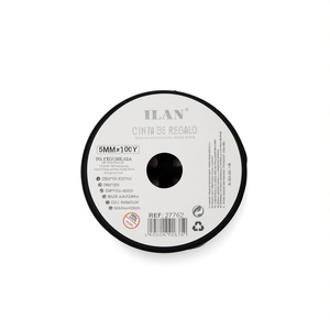 Nastro regalo Ilan 5 mm x 100 iarde argento metallizzato per confezioni - Product Image 4