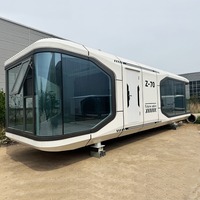 Lu Ban Zhu Z70 Casa Cápsula Remolcable de Panel de Aluminio y Plástico, Dos Habitaciones, Móvil para Camping, Exportable, Lujo en Movimiento