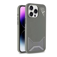 Nouveau luxe en alliage d'aluminium fenêtre de refroidissement en cuir plein ventouse magnétique coque de téléphone iPhone 12 13 14 15 Pro Max couverture cellulaire Funda